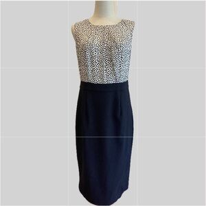 Talbots NWOT  Black and White Polka Dot Sleeveless Dress 4